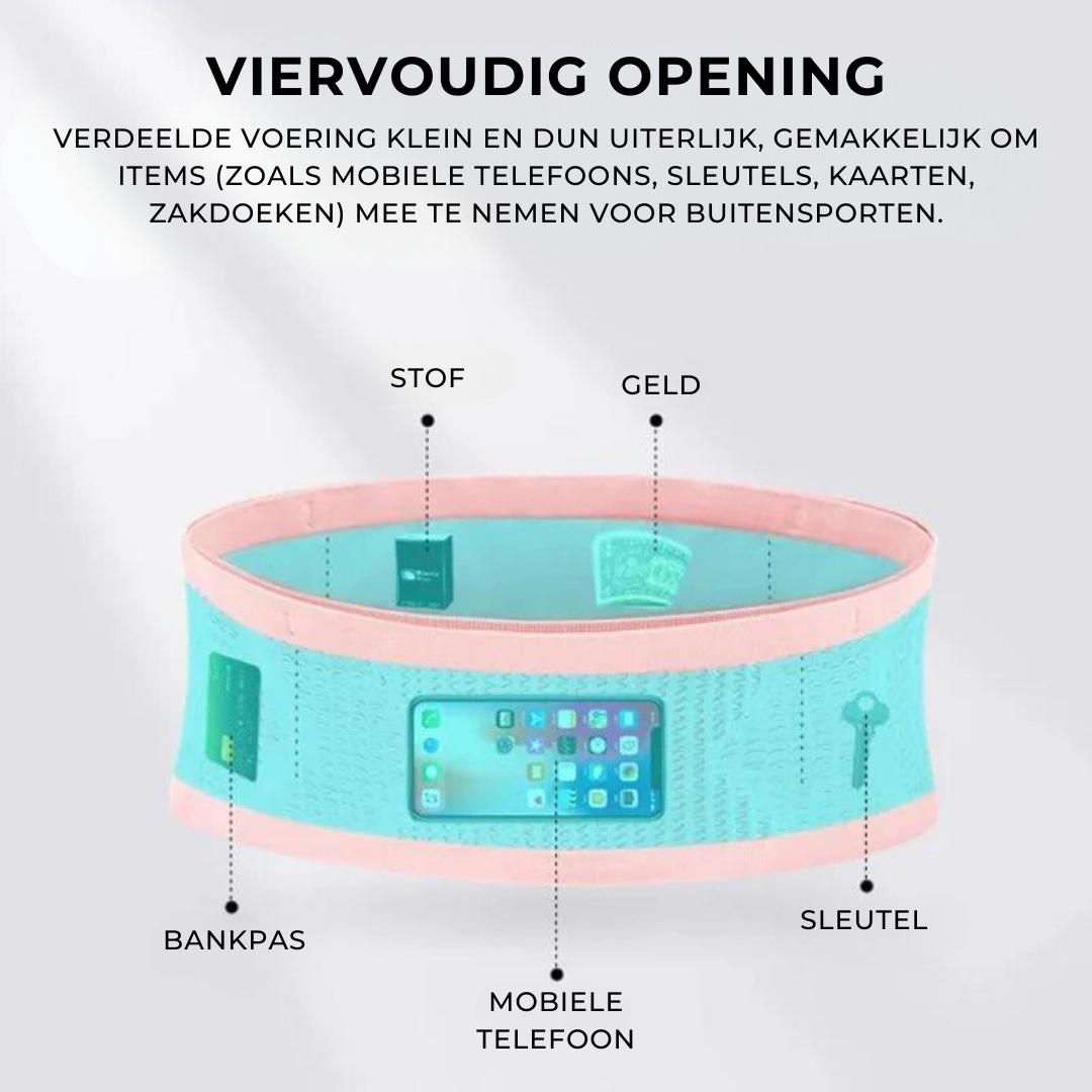 FlexiBelt™ - Multifunctionele ademend verborgen heuptas