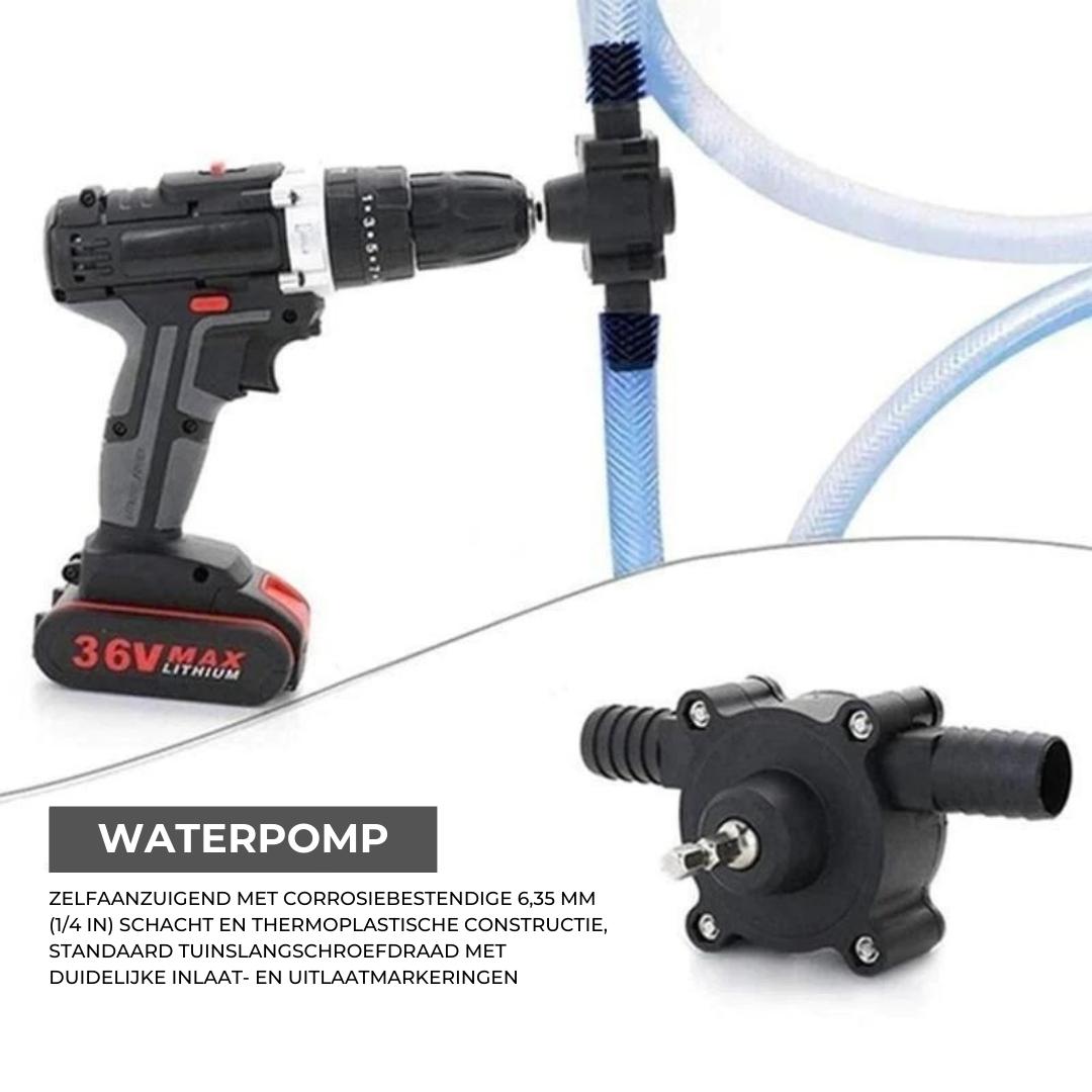 WaterPump™ - Zelfaanzuigende waterpomp voor je boormachine