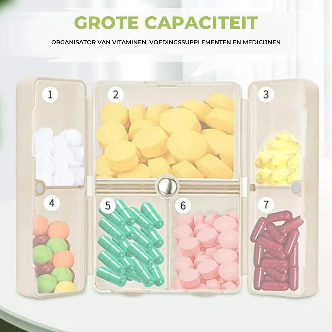 EasyCase™ - Draagbare magnetische pillendoos met 7 vakken