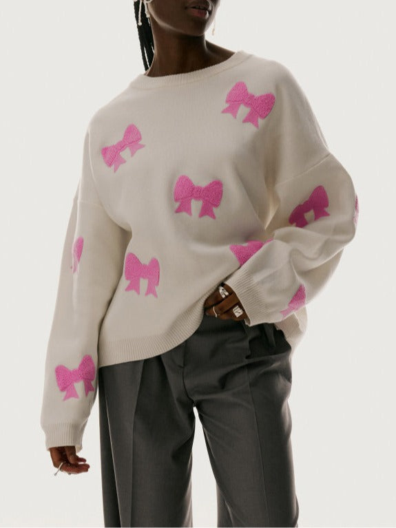 Aalina | Gebreid hart Sweatshirt