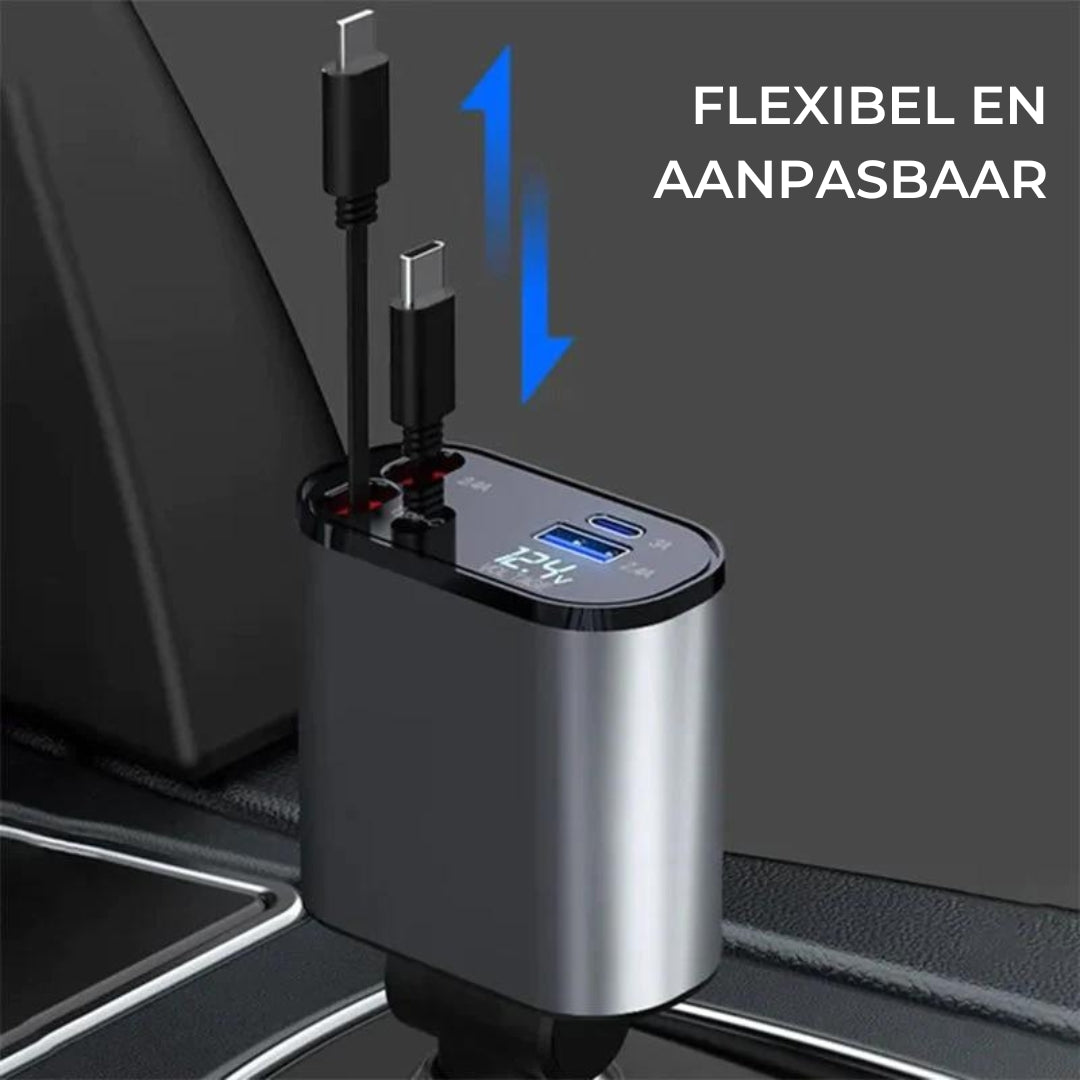 AutoCharge™ - Uittrekbare oplader voor in de auto