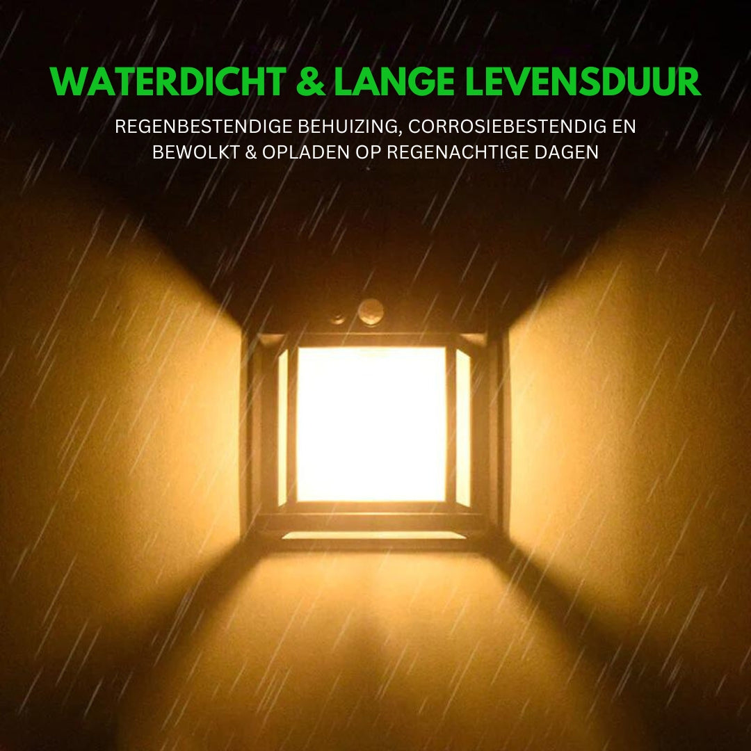 SunLux™ - Wolfraam wandlamp op zonne-energie voor buiten