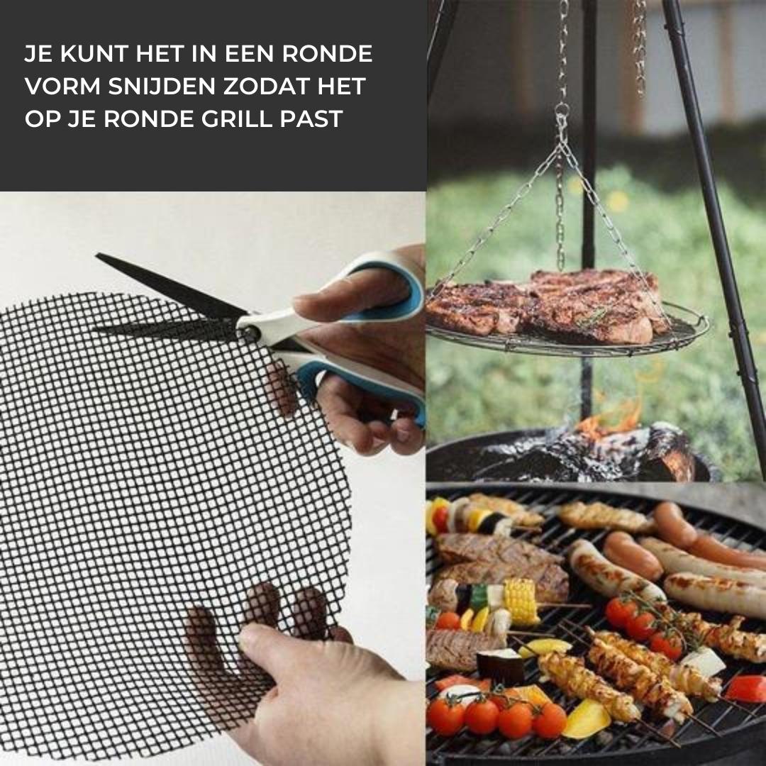 GrillLux™ - Hebruikbare antiaanbak grillmat