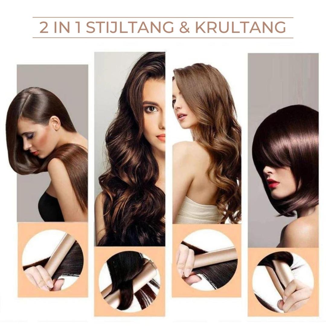 HairStyler™ - 2 in 1 professionele keramische stijltang en krultang