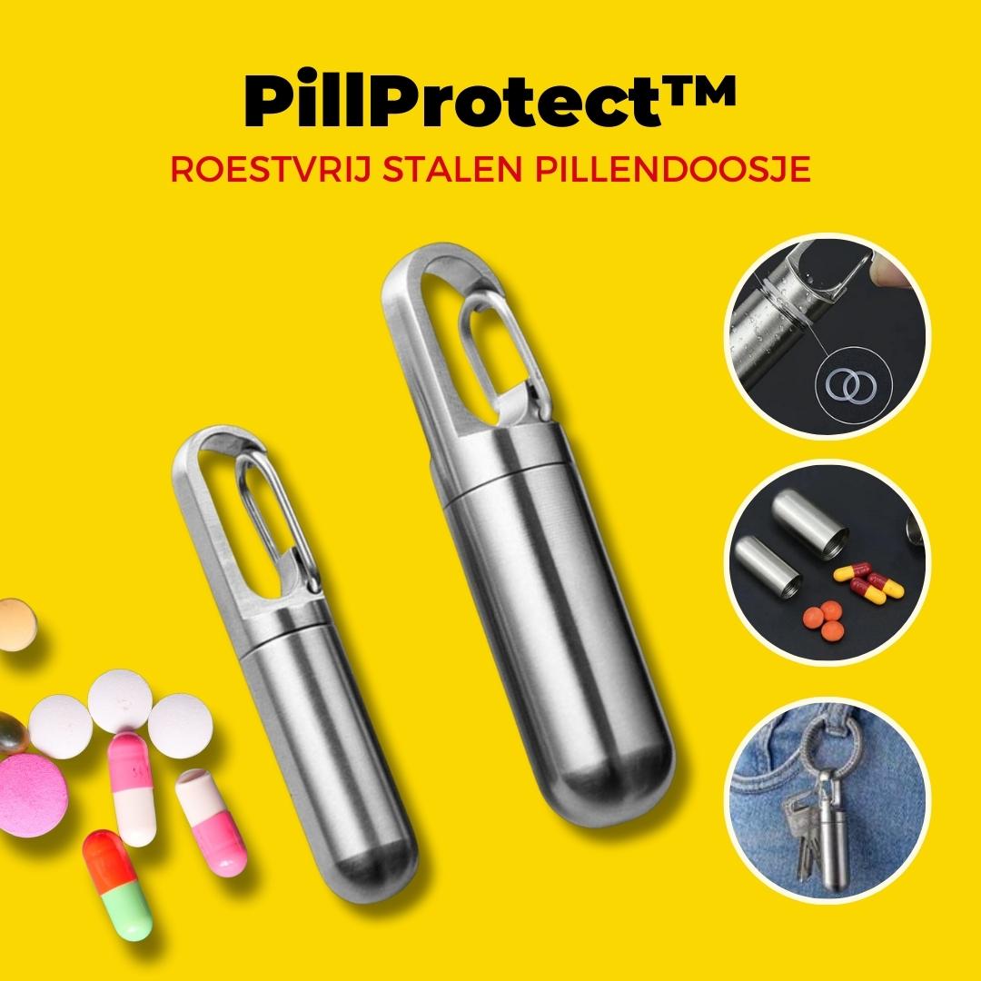 PillProtect™ - Handig pillendoosje van roestvrij staal