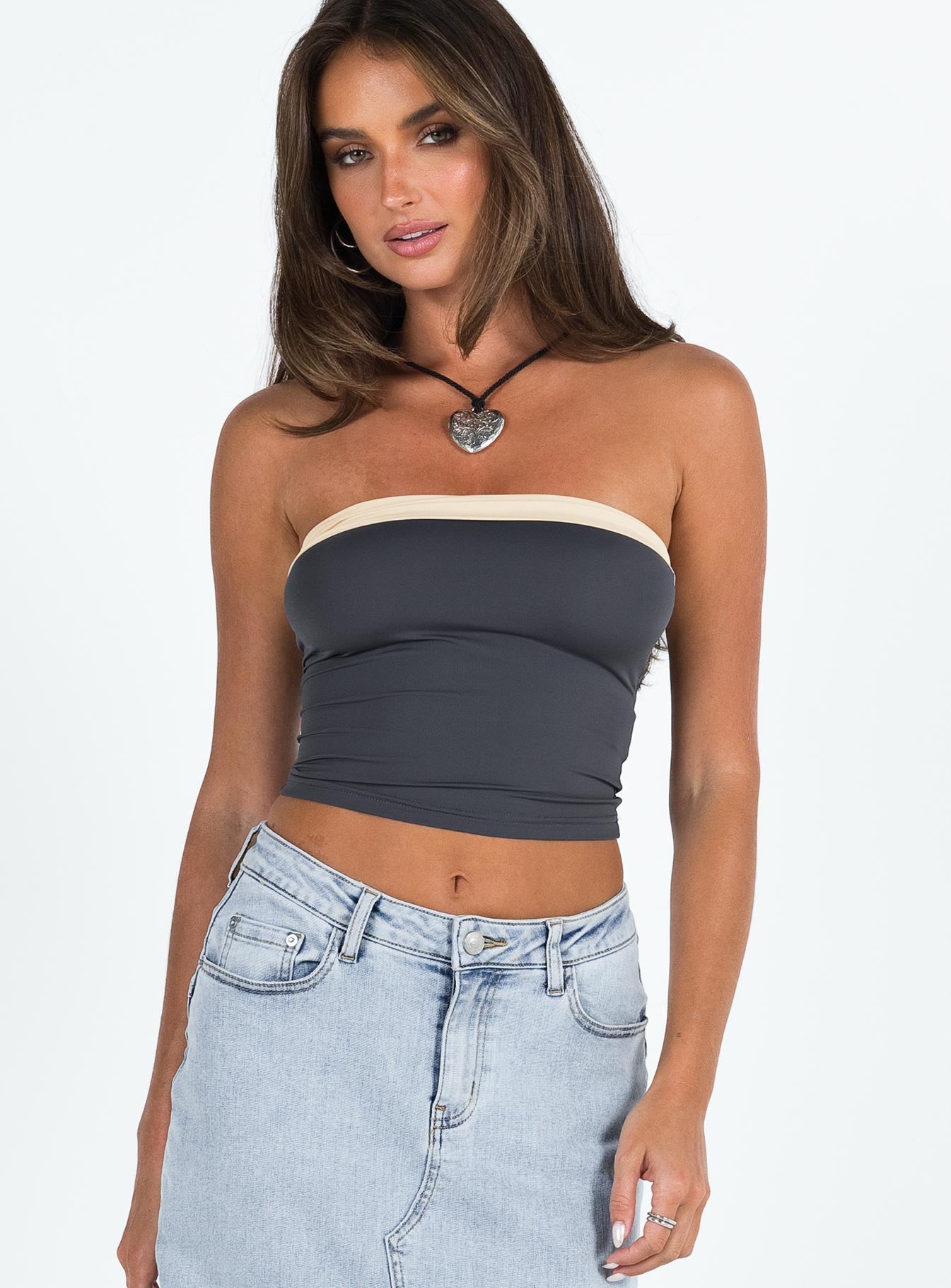 Miko Tube Top Slate