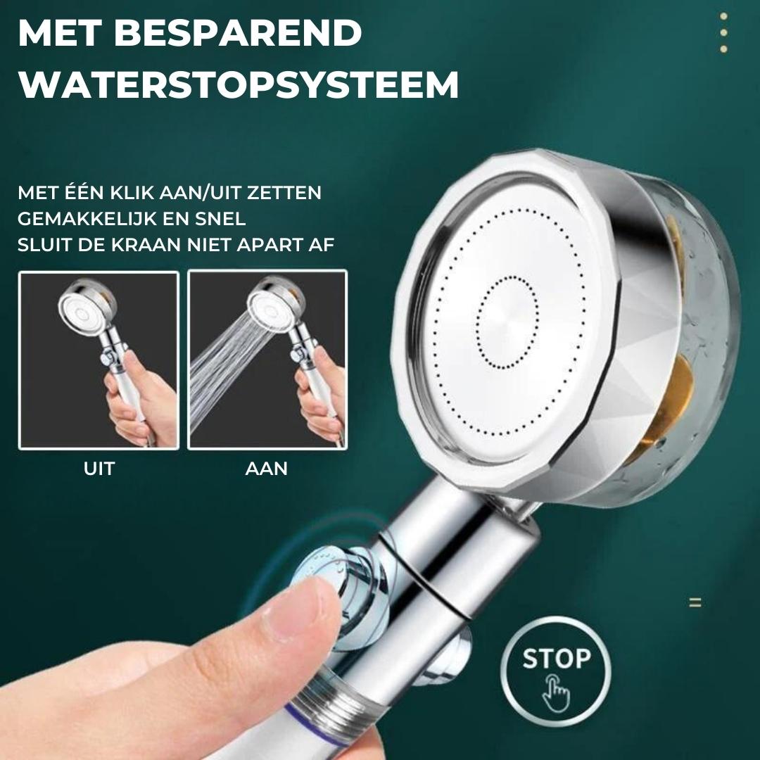 AquaSpin™ - Waterbesparende en drukverhogende douchekop