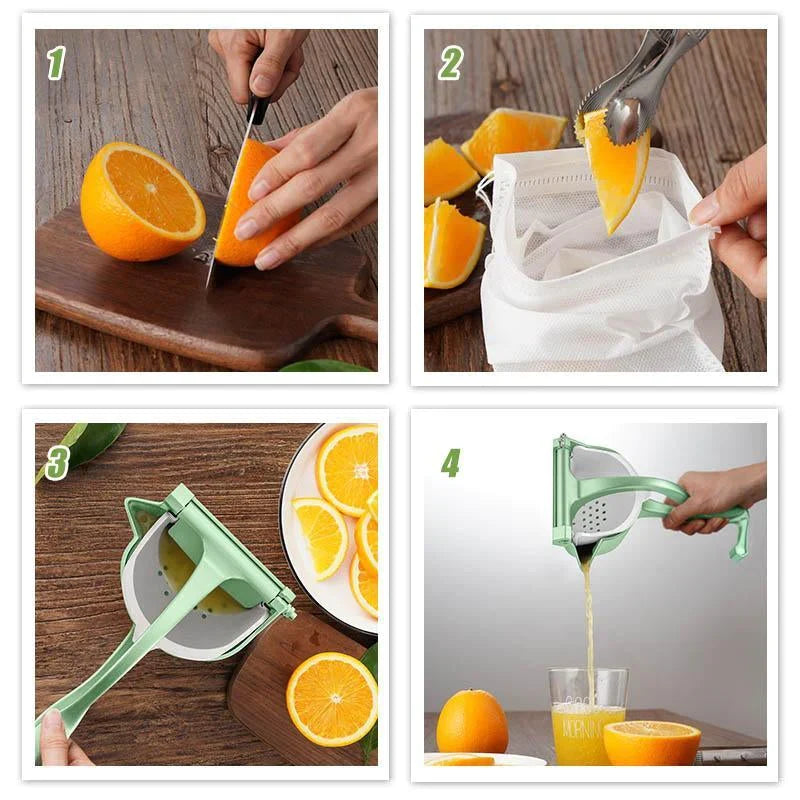 FruitJuicer™ - Ergonomische roestvrijstalen fruitpers