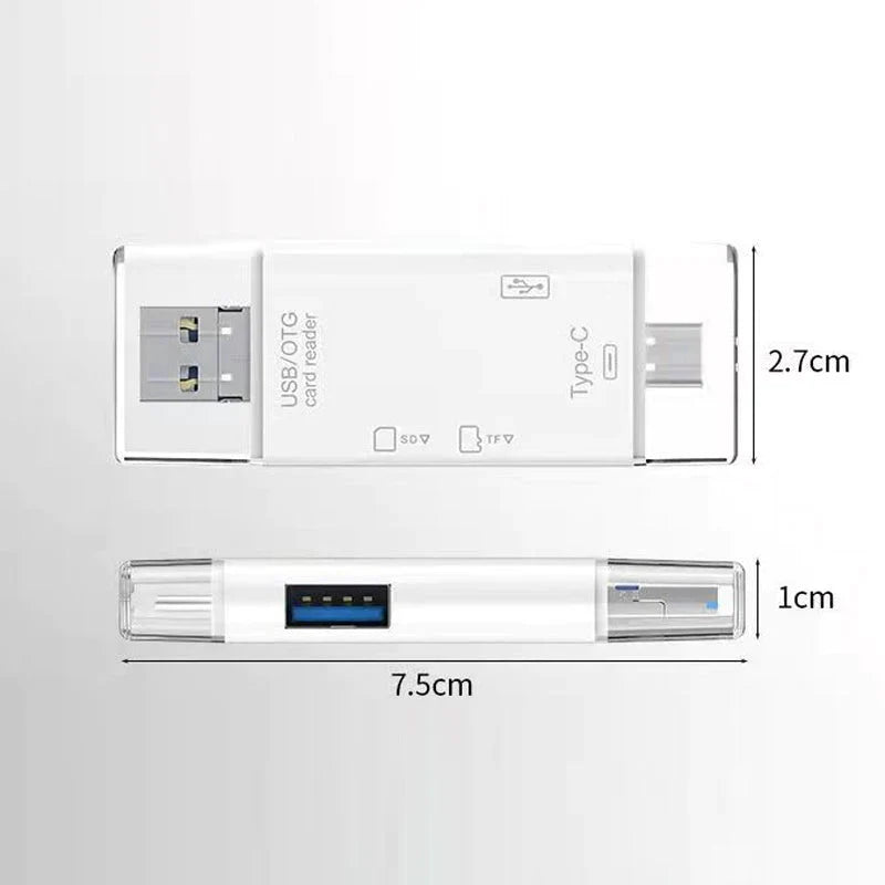 MultiCard™ - 6-in-1 kaartlezer met USB en USB-C aansluitingen