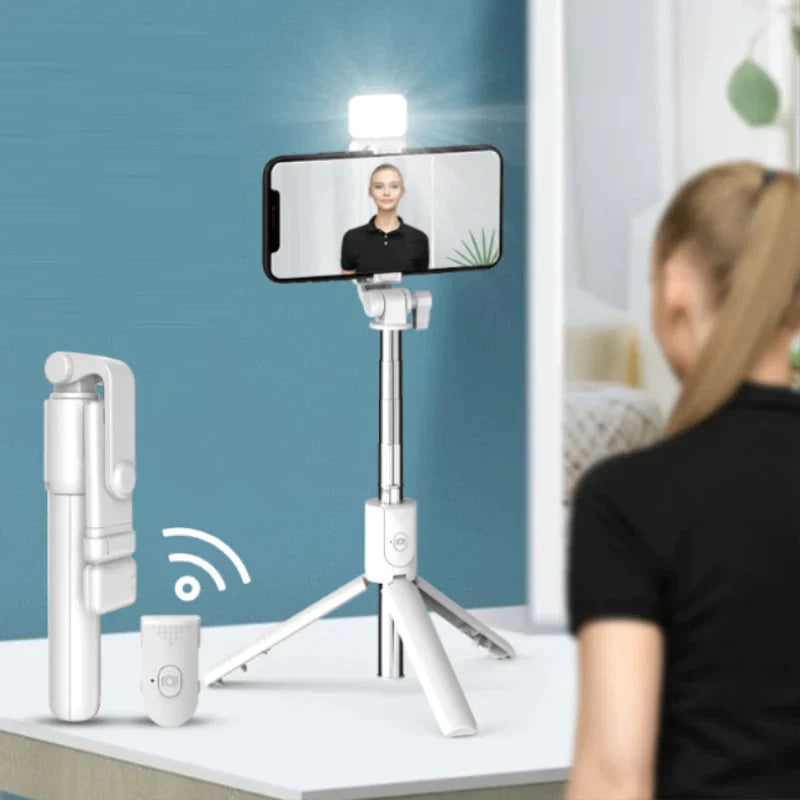 SelfieShot™ - Draadloze bluetooth selfiestick met verlichting