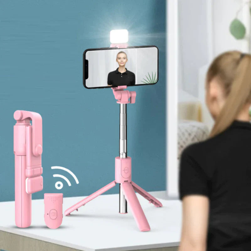 SelfieShot™ - Draadloze bluetooth selfiestick met verlichting