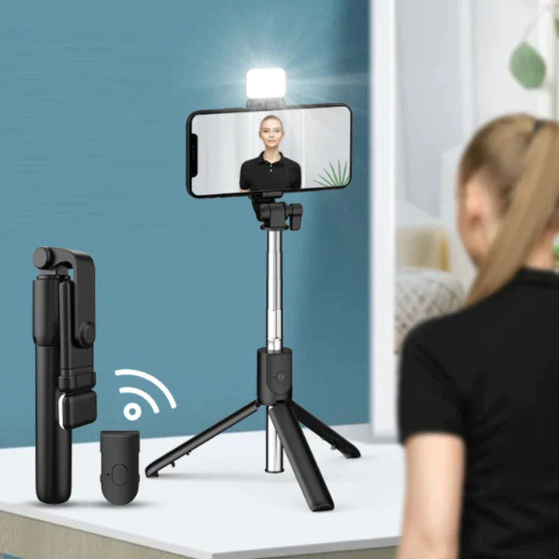 SelfieShot™ - Draadloze bluetooth selfiestick met verlichting