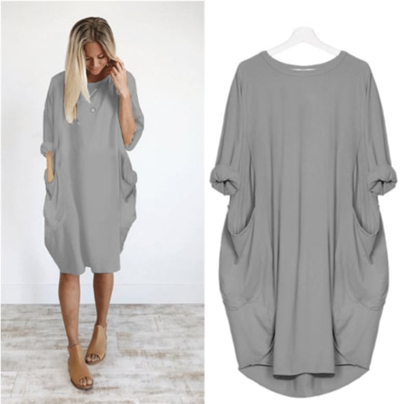 Roelien | Comfy Casual losse zakjurk 