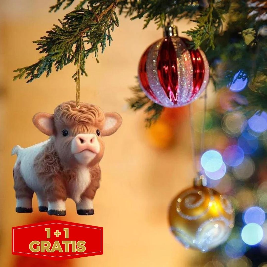 CartoonCow™ - Leuke koehanger voor in de kerstboom