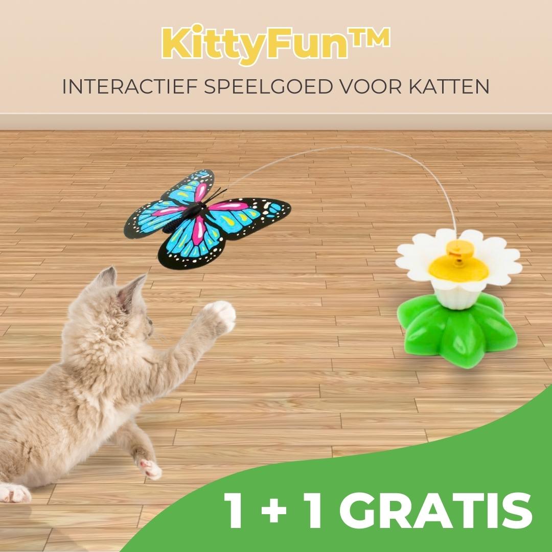 KittyFun™ - Bewegend vlinderspeeltje voor katten