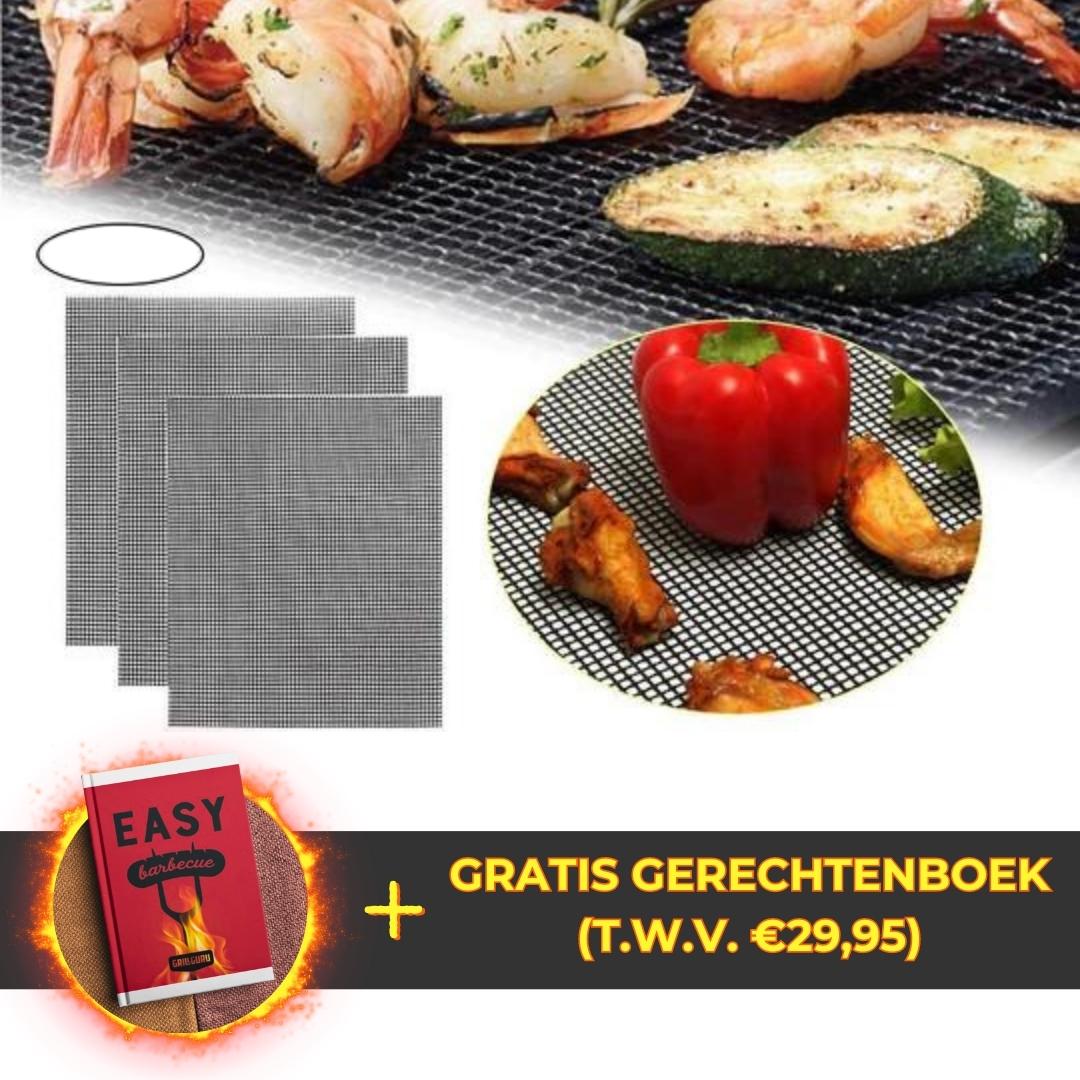 GrillLux™ - Hebruikbare antiaanbak grillmat