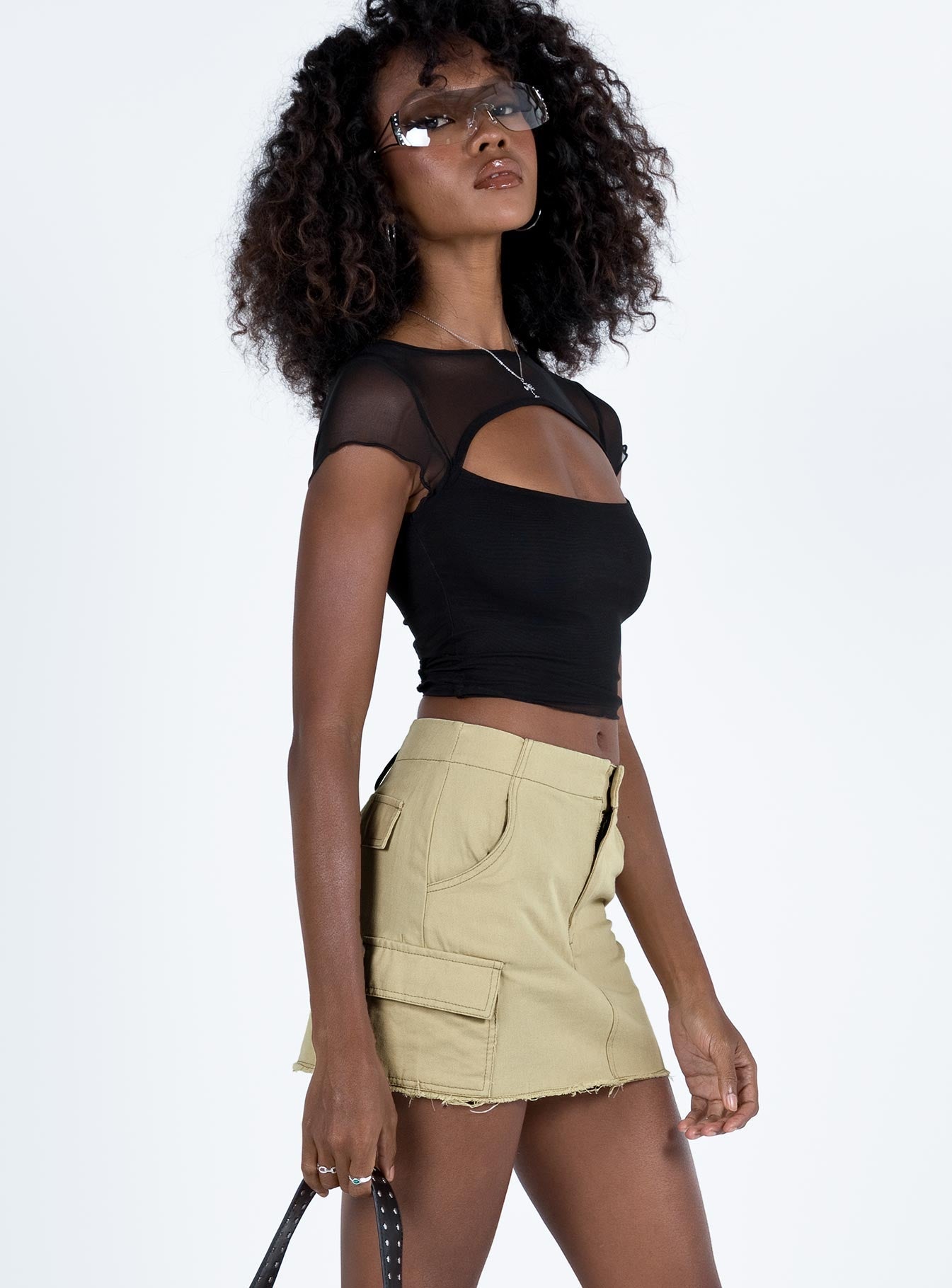 Goodburn Mini Skirt Beige