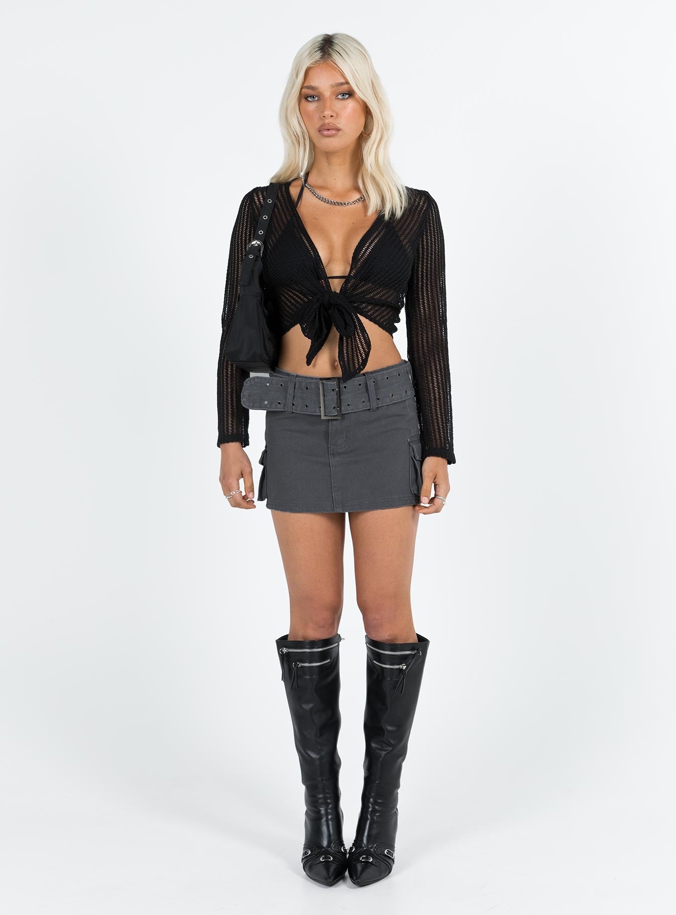 Iconic Cargo Mini Skirt Slate