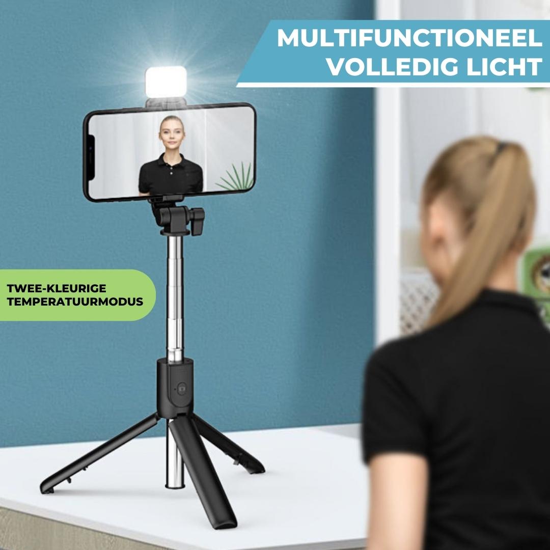 SelfieShot™ - Draadloze bluetooth selfiestick met verlichting