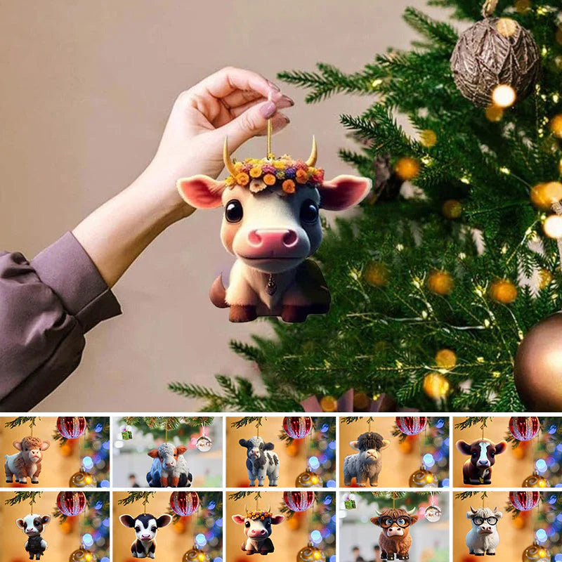 CartoonCow™ - Leuke koe hanger voor in de kerstboom