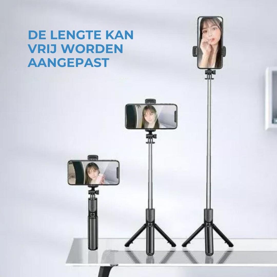 SelfieShot™ - Draadloze bluetooth selfiestick met verlichting