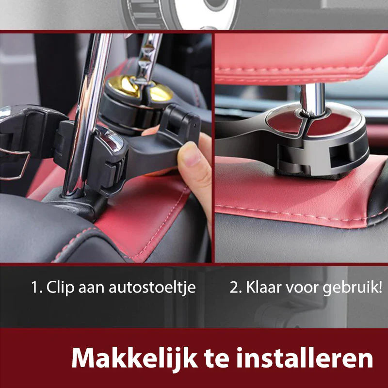 CarHook™ - Kledinghaak en telefoonhouder voor autohoofdsteun