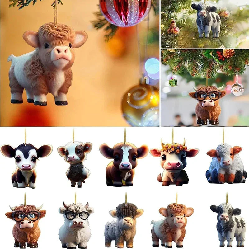 CartoonCow™ - Leuke koehanger voor in de kerstboom