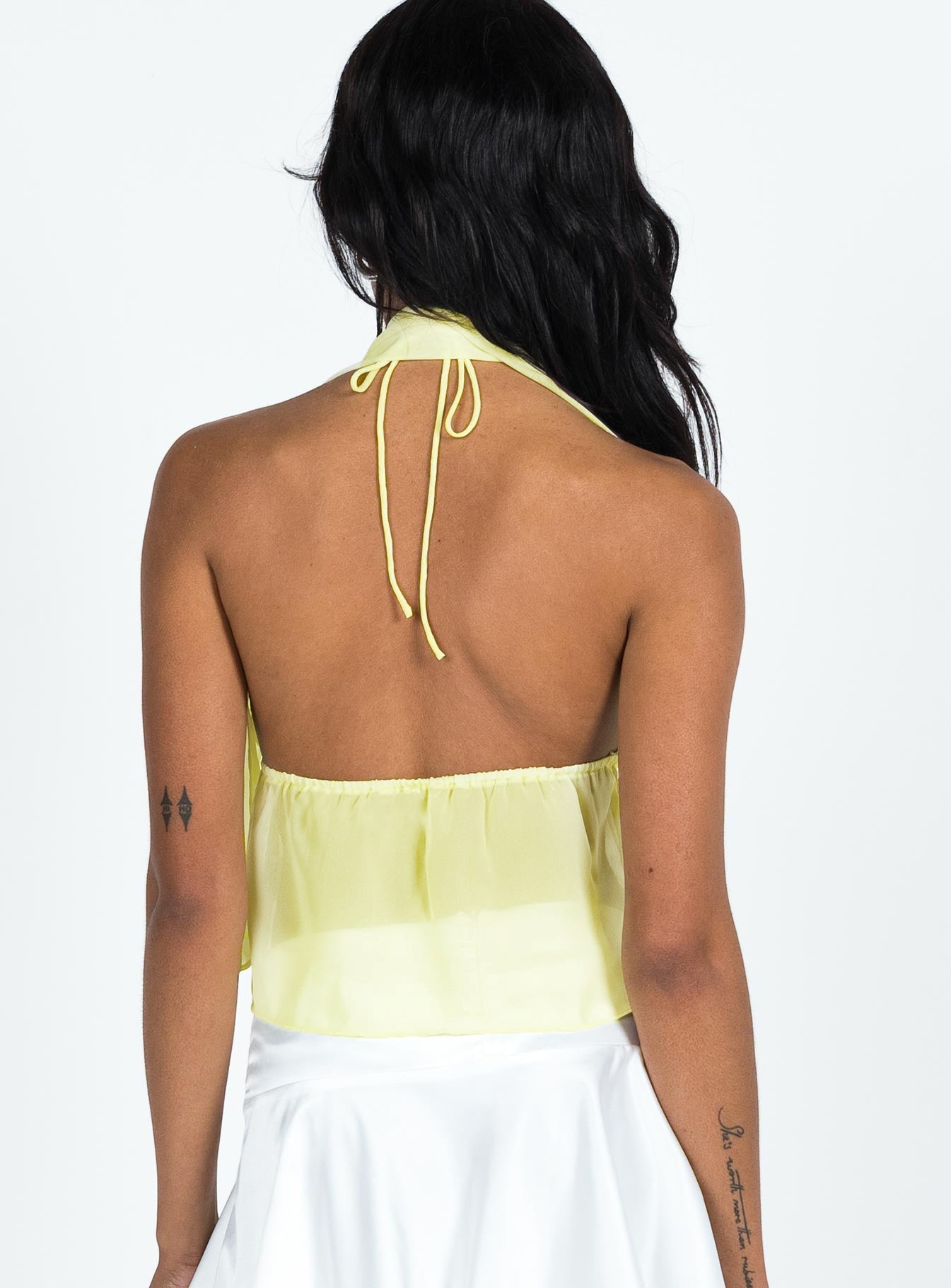 Demi Frill Top Yellow