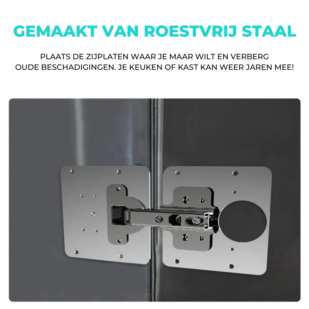 DoorFix™ - Zijplaat voor de reparatie van scharnieren