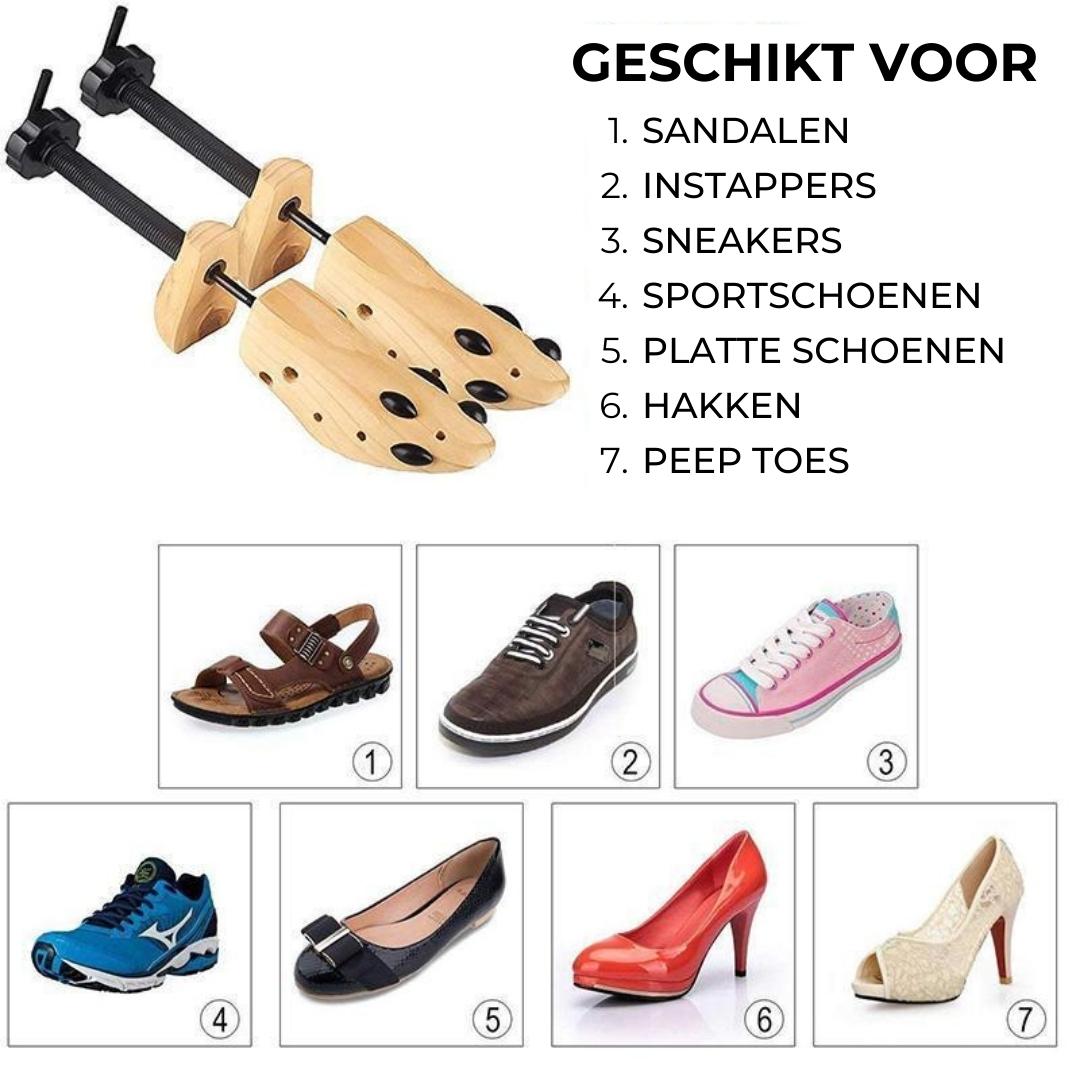 ShoeFit™ - Houten schoenspanners voor alle soorten schoenen