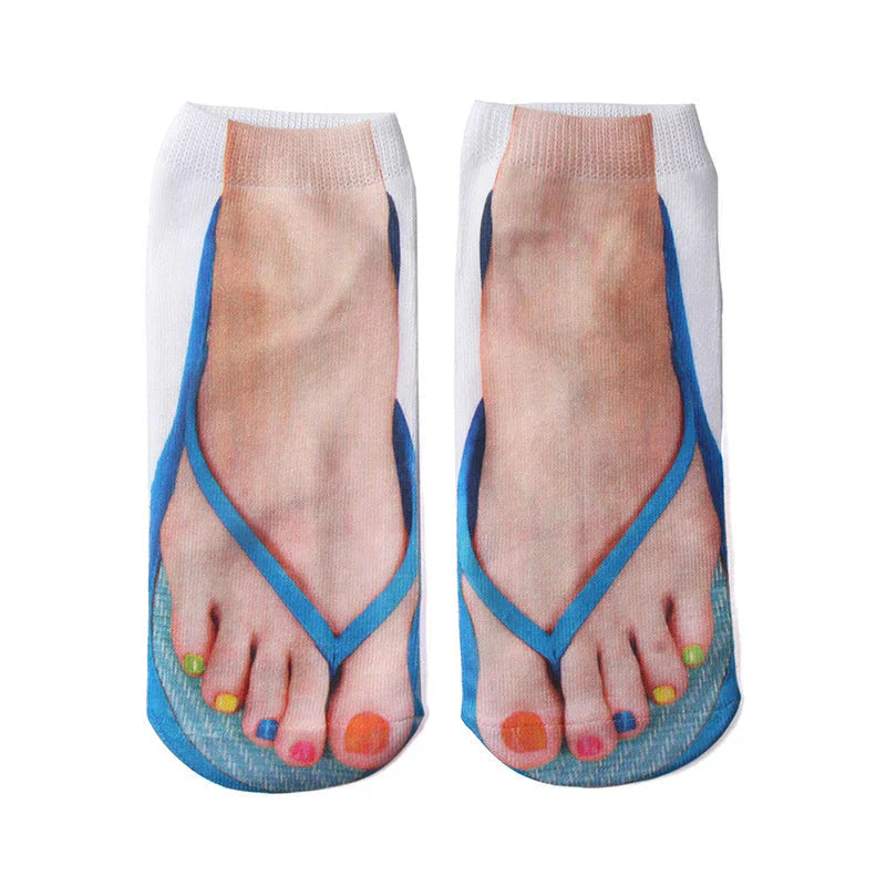 FlipSocks™ - Sokken met tienerslipperprint