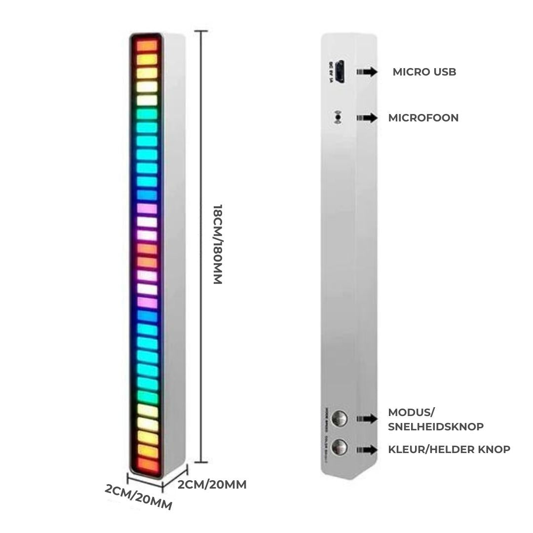 SoundLights™ - Draadloze door geluid geactiveerde LED-lichtstrip