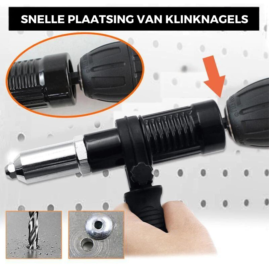 KlinkPro™ - Professionele klinknagel adapter voor boormachines