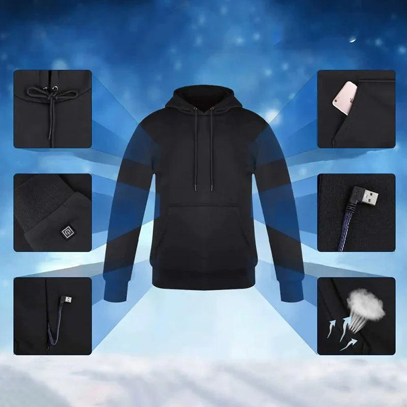 HeatHoodie™ - Elektrisch verwarmde hoodie met capuchon