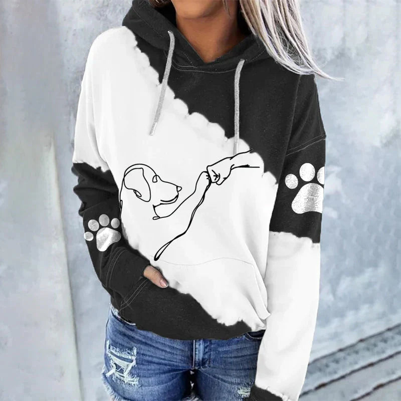 DogArt™ - Trendy losse hoodie met hondenprint