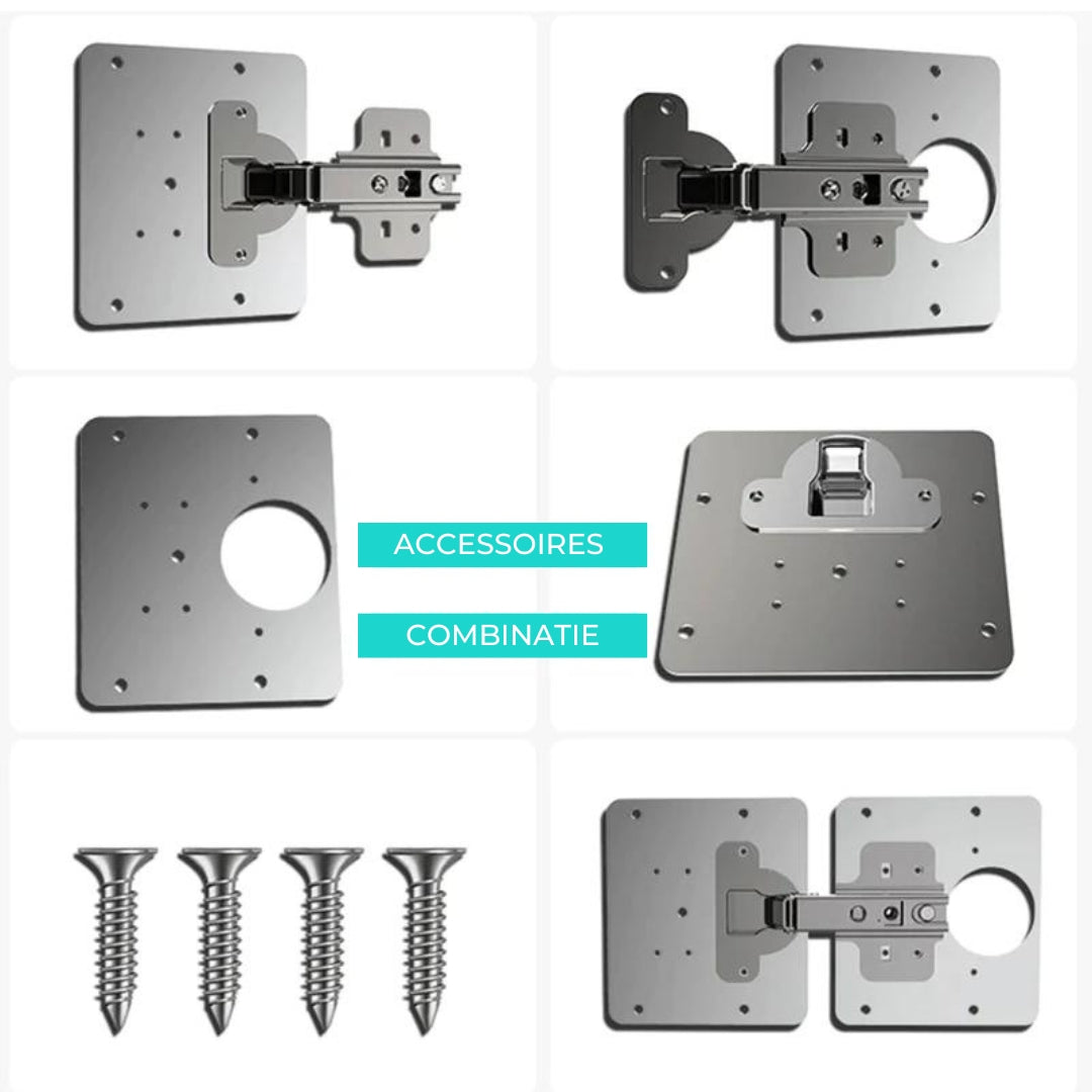 DoorFix™ - Zijplaat voor de reparatie van scharnieren