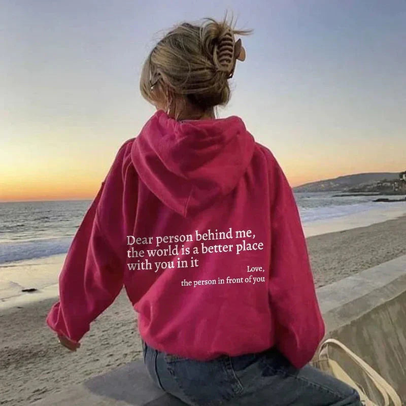 Dear Person Behind Me - Sweatshirt met aantrekkelijke opdruk