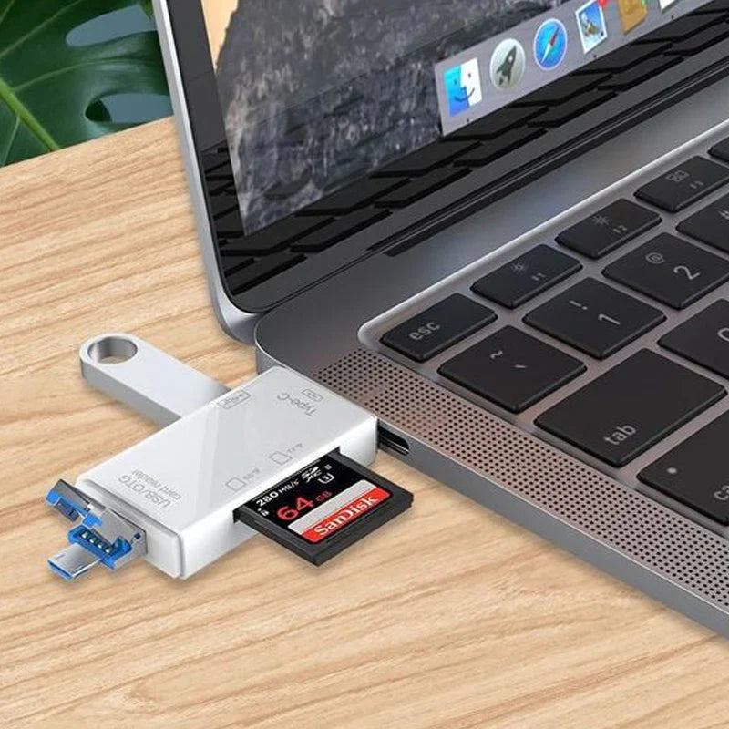 MultiCard™ - 6-in-1 kaartlezer met USB en USB-C aansluitingen