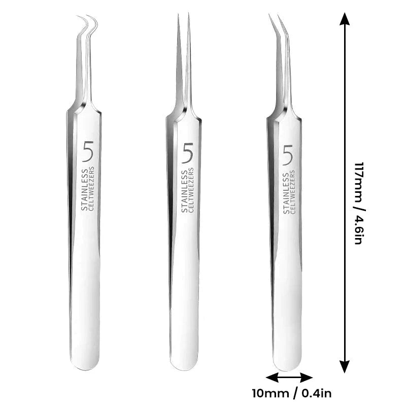 ClearSkin™ - Ultradunne mee-eter pincetten voor je gezicht