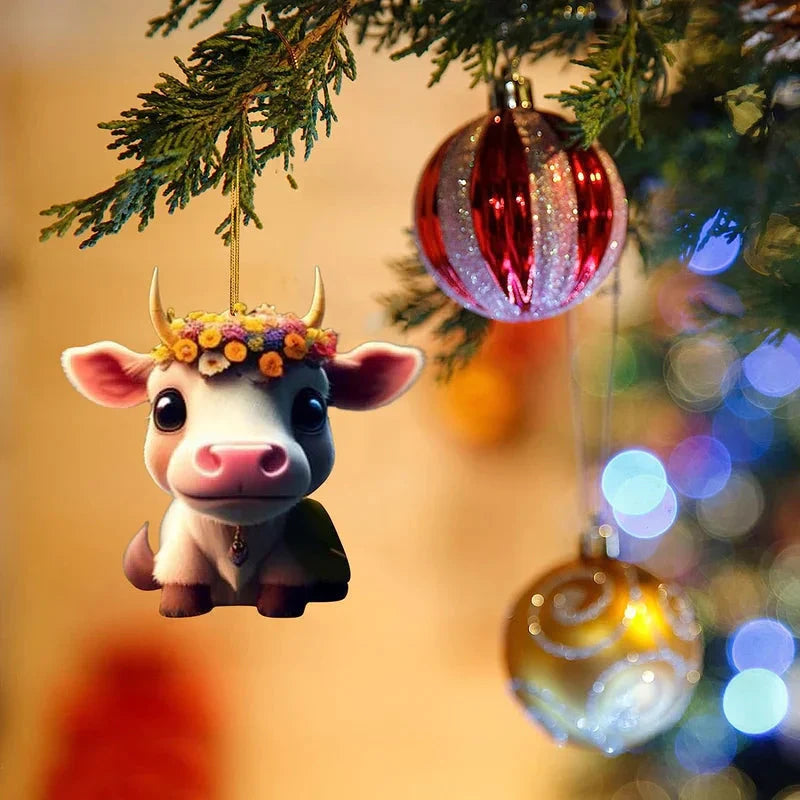 CartoonCow™ - Leuke koehanger voor in de kerstboom