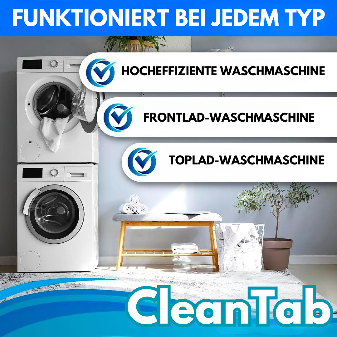 CleanTab - Desinfizieren Sie Ihre Waschmaschine ohne Anstrengung