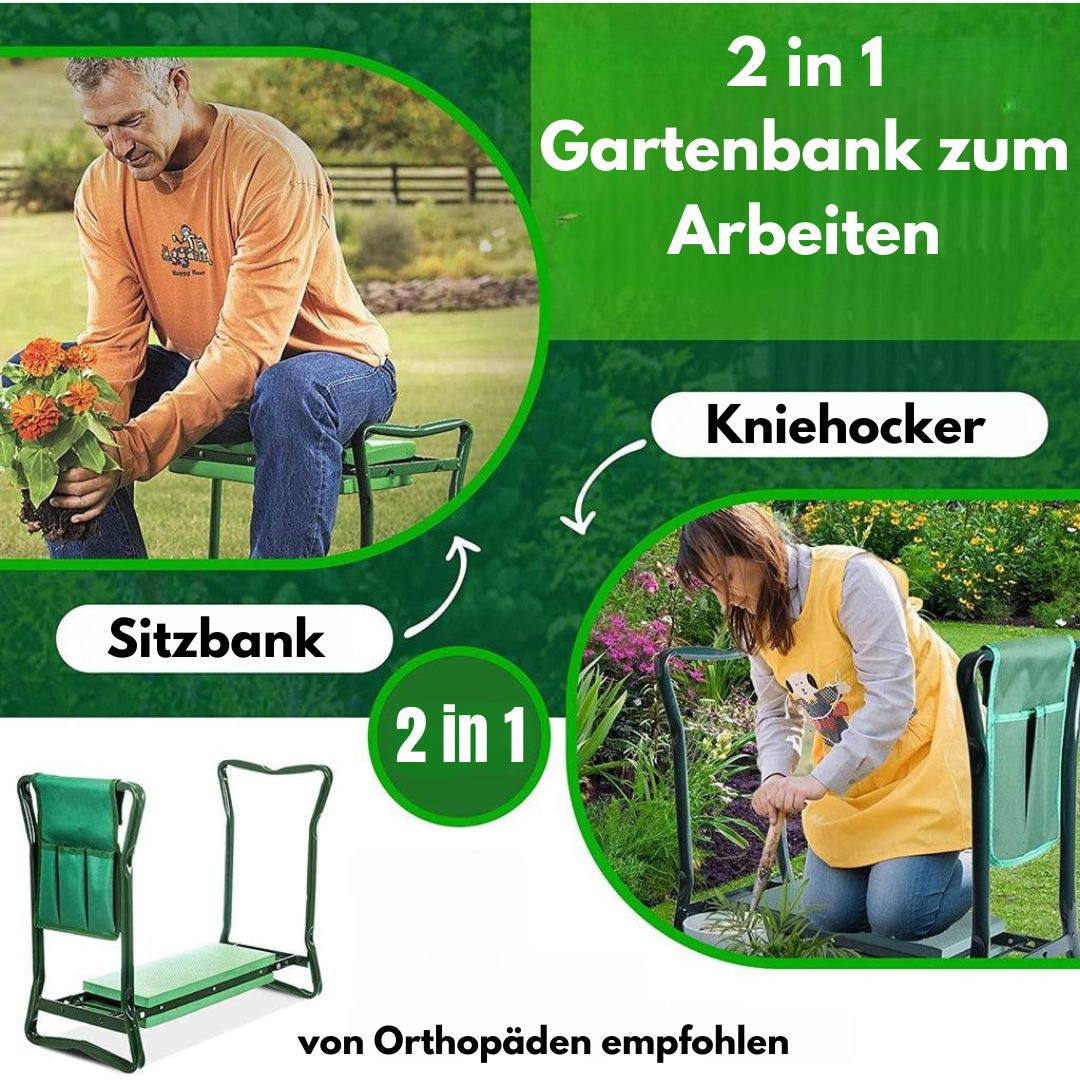 Gartenkneeler - Multifunktionsbank en Kniestze-entlastet schmerzendes Knie und Rücken