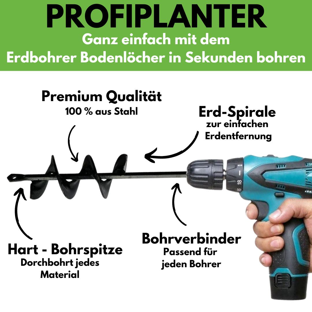 ProfiPlanter Erdbohrer - müheloses Pflanzen en Bohren