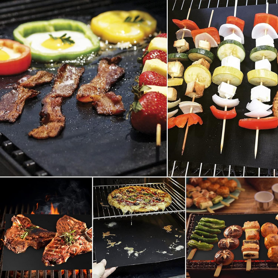 5er Set GrillMat - hochwertige Grillmatten zum gesunden Grillen