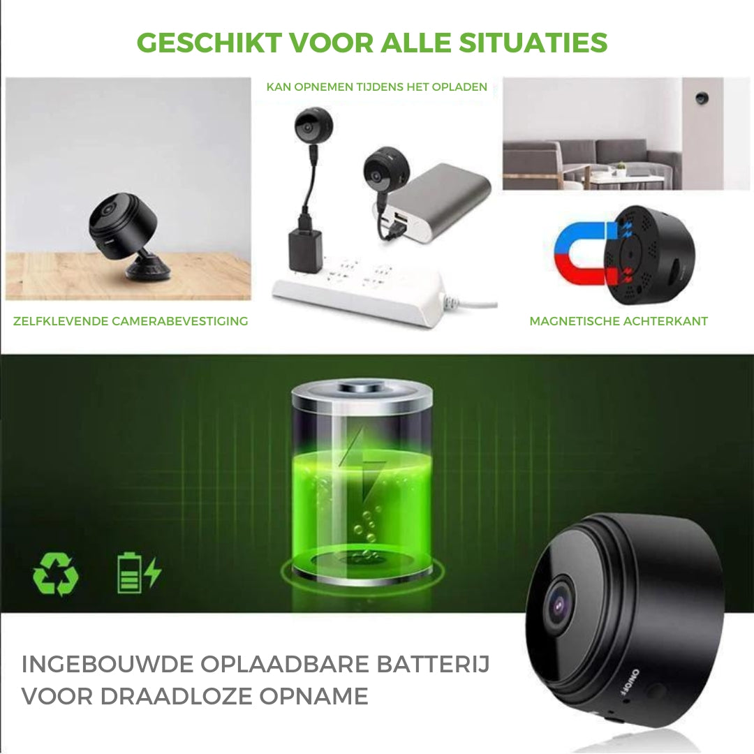 MiniSpy™ - Magnetische WiFi mini camera met nachtzicht