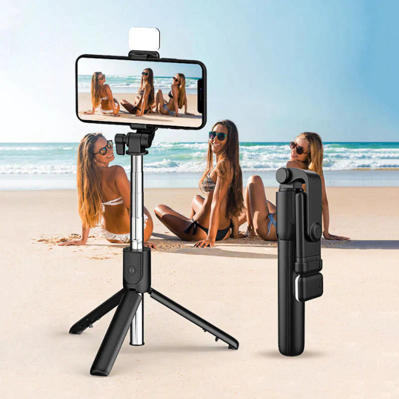 SelfieShot™ - Draadloze bluetooth selfiestick met verlichting